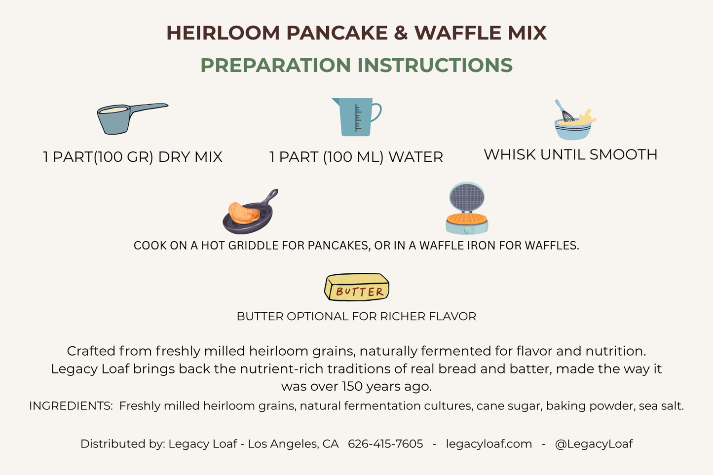 Heirloom Pancake & Waffle Mix – Fermented for Flavor + Nutrition